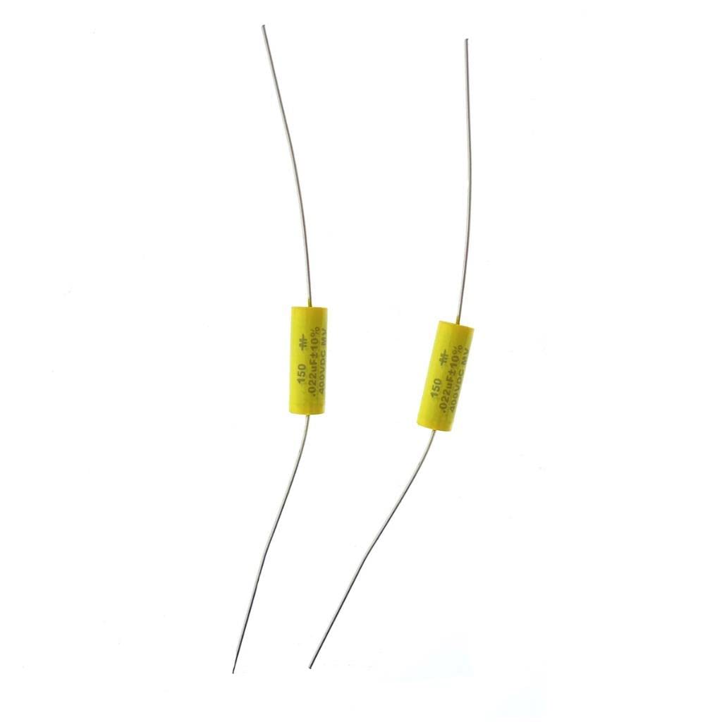 2-Pack Mallory .022uf Capacitors for Electric Guitar & Bass - High-Quality Tone Caps for Enhanced Sound Performance - Perfect for DIY Guitar Mods & Professional Repairs