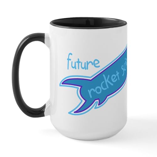 White/Black Inside - Future Rocket Scientist Large Mug