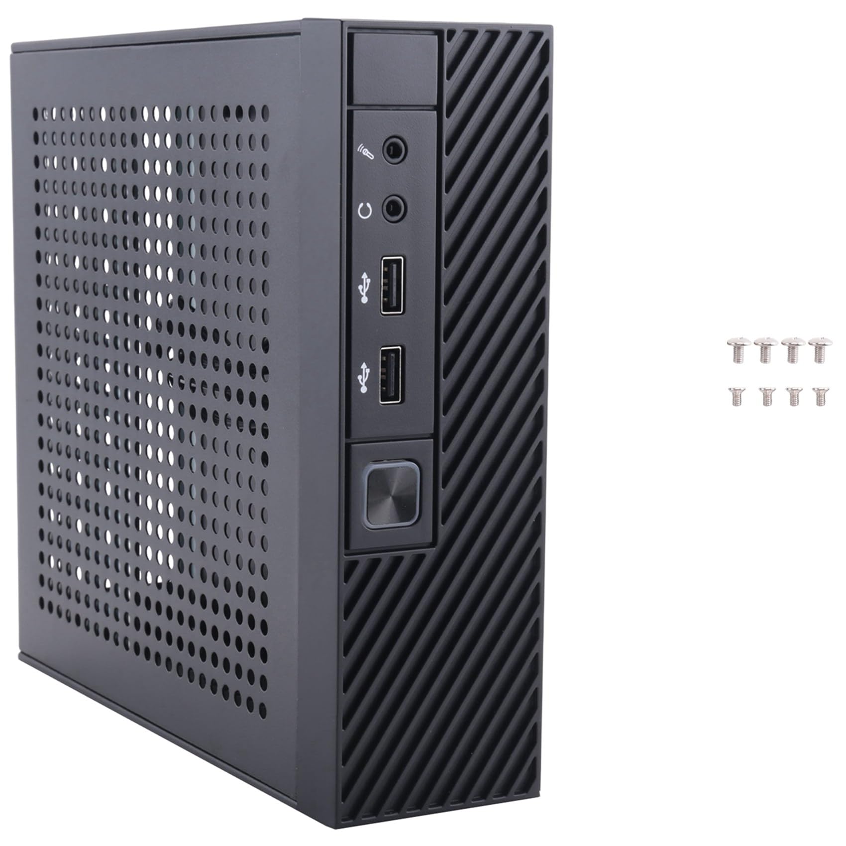 Qtrednrry ITX Computer Case M06 - Mini Desktop PC Case for HTPC, Industrial Control & Small Form Factor Builds - Compact Gaming & Home Theater Setup