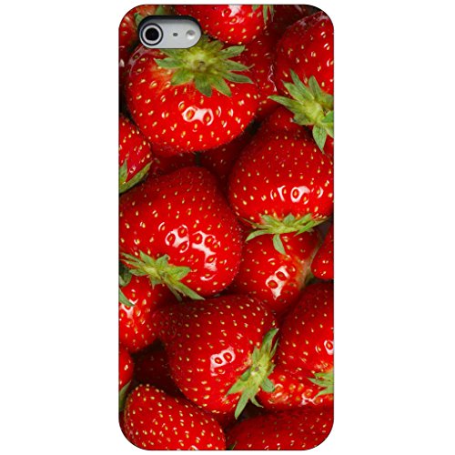 Bright Red Strawberries On Black Case