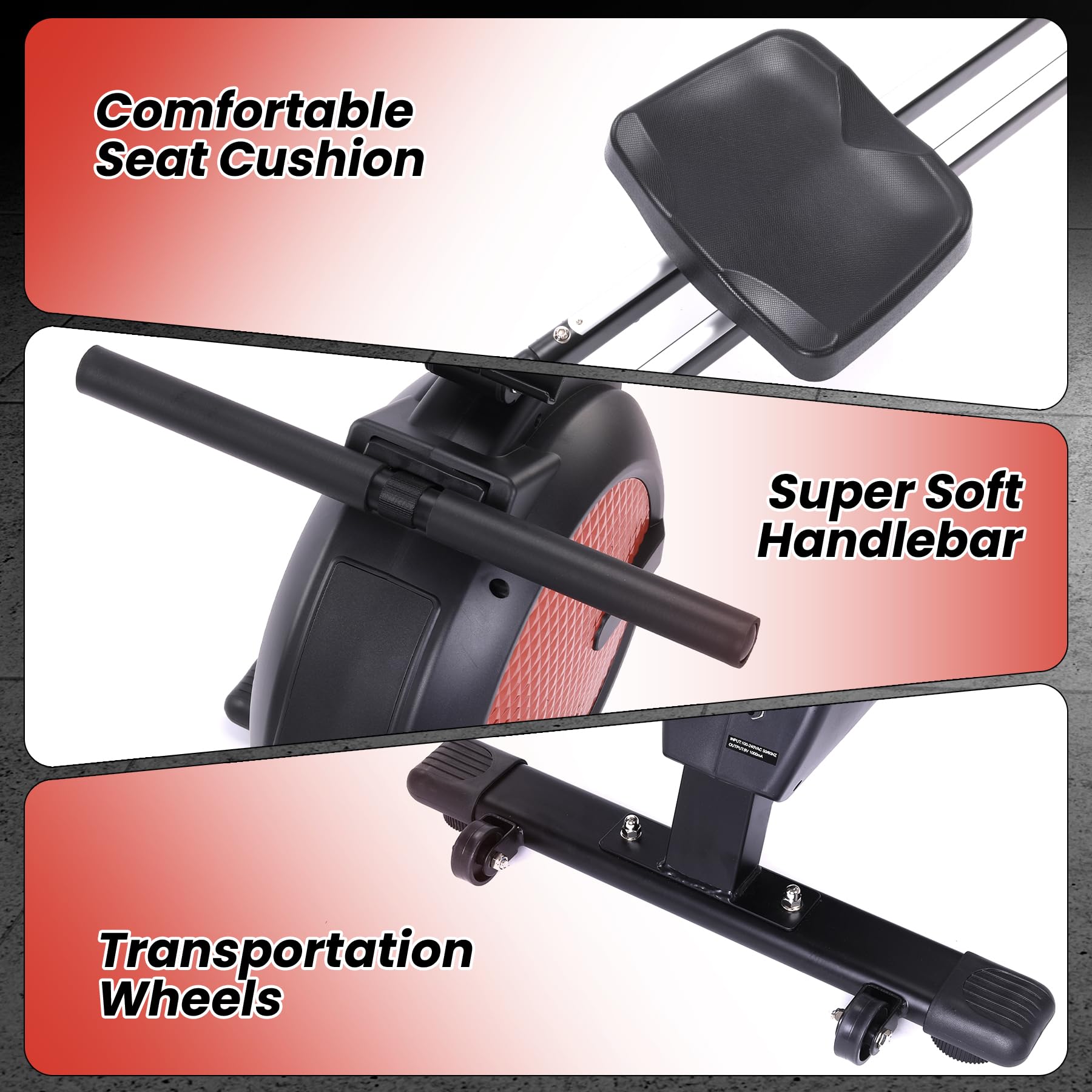 **Magnetic Rowing Machine for Home - 350 LB Weight Capacity, 32-Level Quiet Resistance, Dual Slide Rail, App Supported - Perfect for Home Gym, Cardio Workouts & Full-Body Training**