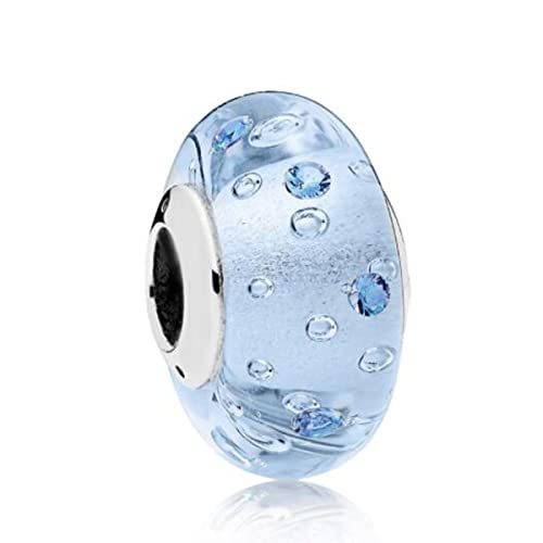 Sky Blue Bubble Glass Beads