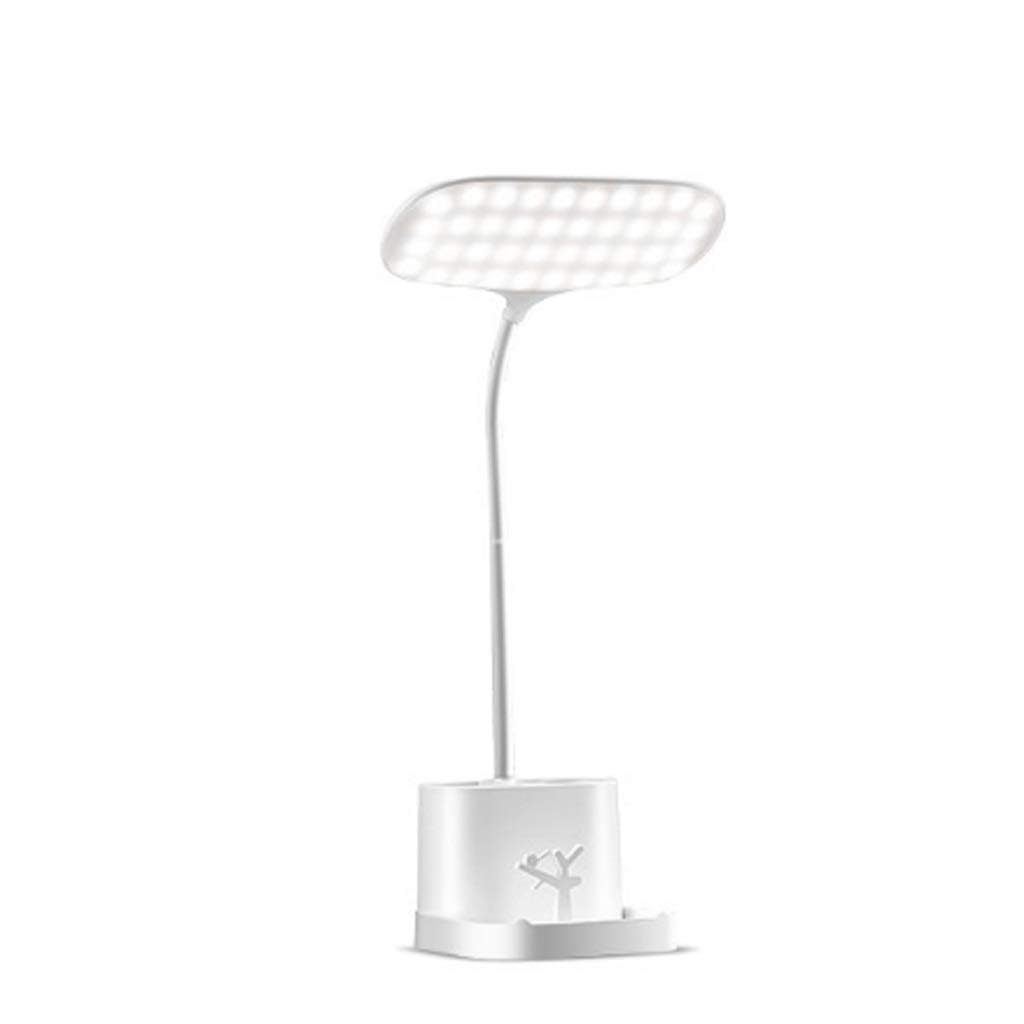 LED Desk Lamp with Eye Protection - Rechargeable & Plug-in Dual Use Study Lamp for Elementary School, Dormitory, Bedside & Office - Typhoon Work Desk Light (B Pen Holder Style) - Perfect for Reading, Writing & Nighttime Use