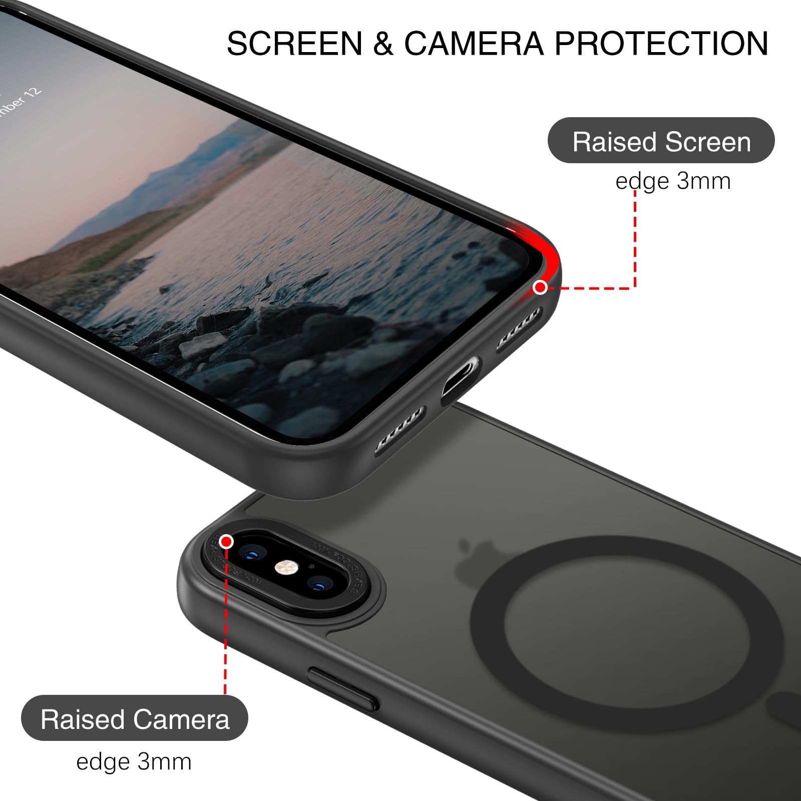 BENTOBEN Magnetic iPhone Xs Max Case [Magsafe Compatible] - Slim Translucent Matte Cover with Shockproof Protection for iPhone Xs Max 6.5