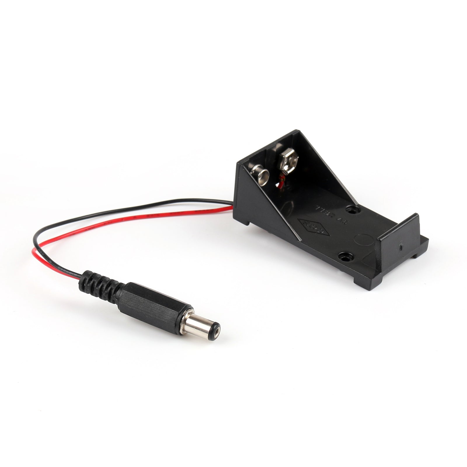 10Pcs 9V Battery Holder Box Case with 5.5x2.1mm DC Plug Connector for Arduino - Power Supply for DIY Electronics, Robotics Projects & Portable Devices