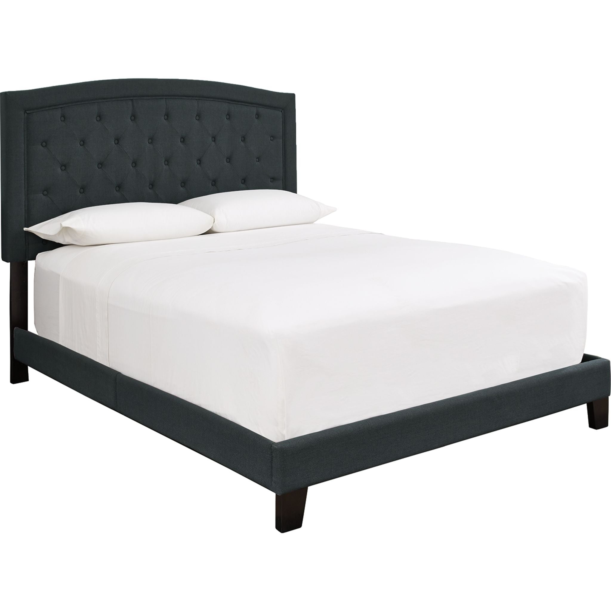 Adelloni Queen Size Bed Frame with Headboard - Modern Platform Bed for Bedroom, Guest Room, or Dorm - Sturdy Wooden Slat Support & Easy Assembly