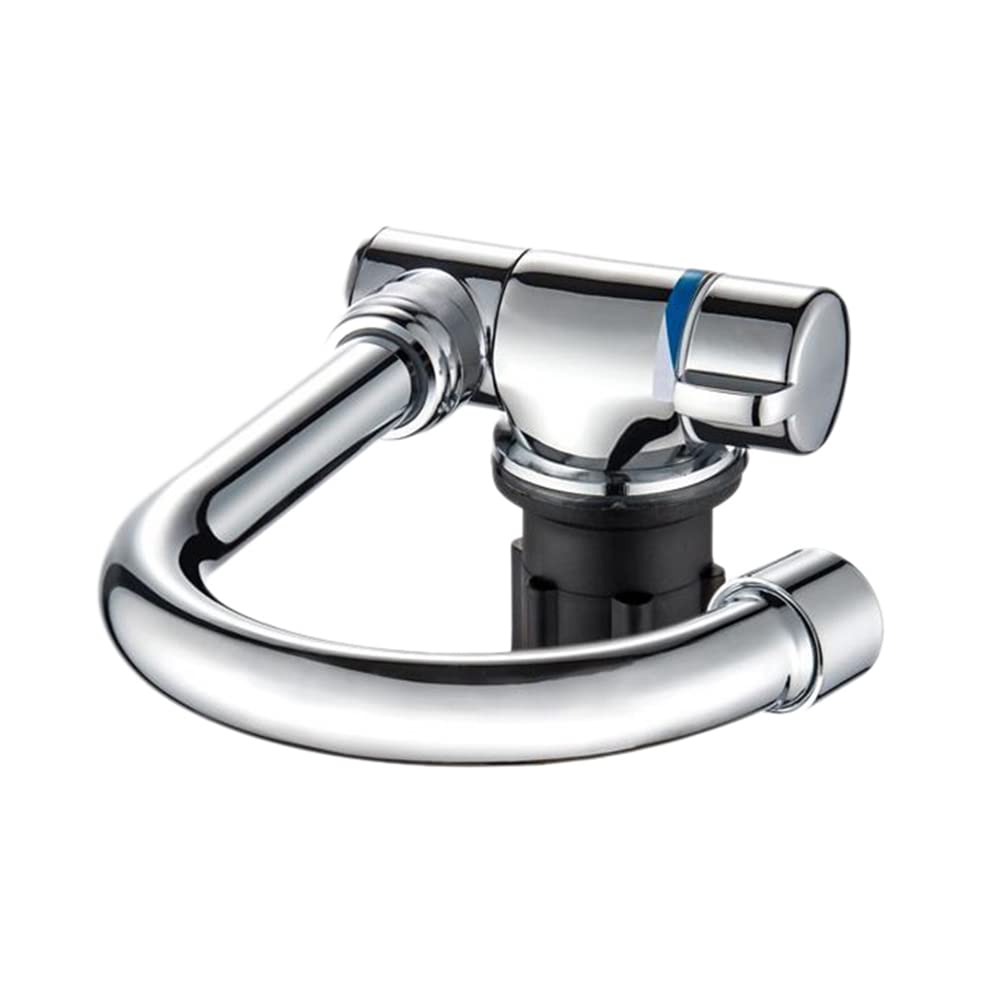 360° Rotating Foldable Kitchen Faucet - Single Handle Hot & Cold Water Mixer Tap with Copper Construction for RV, Boat & Tiny Homes | Perfect for Small Spaces & Mobile Living