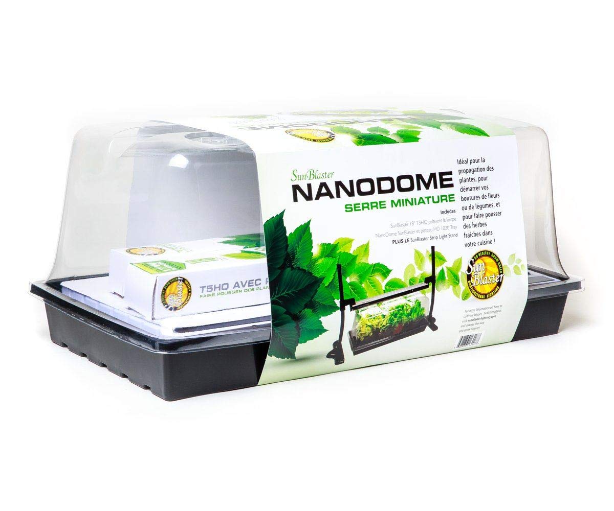 SunBlaster SL1600207 Stand Mini Greenhouse Kit - Indoor/Outdoor Plant Starter Kit with Grow Light - Perfect for Seedlings, Herbs & Small Plants - Ideal for Home Gardening & Urban Farming