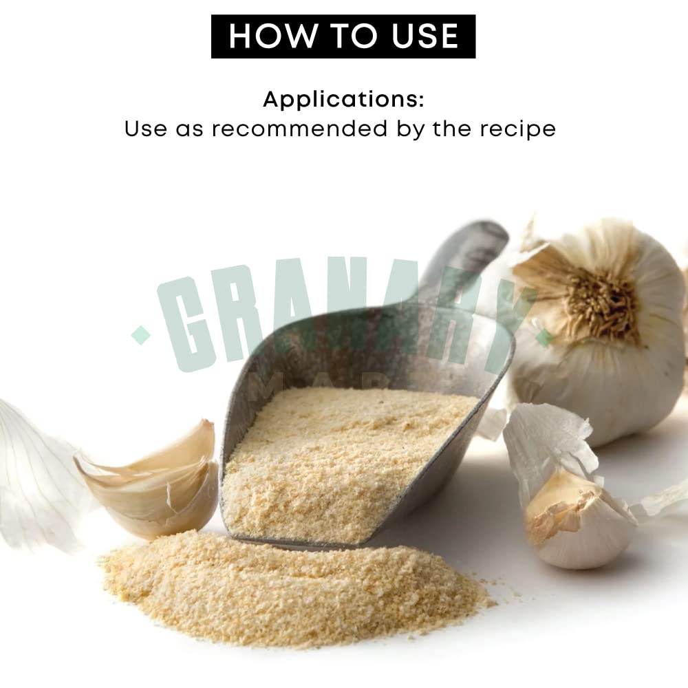 Granary Mart Premium Natural Garlic Powder – Gourmet & Culinary Grade Seasoning for Pasta, Sauces, Dips & Baking – 44 lbs Bulk Bag – Perfect for Restaurants, Catering & Home Cooking