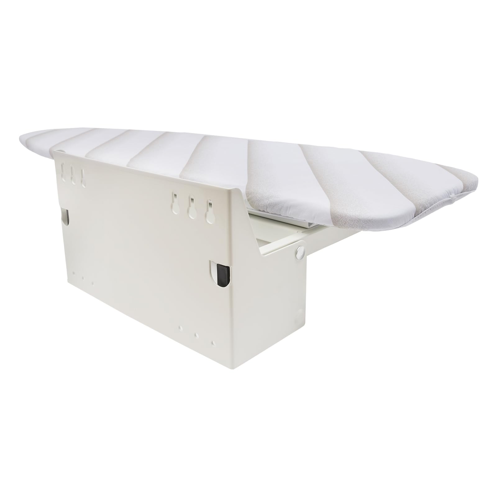 Foldable Wall Mounted Ironing Board Cabinet with Rotatable Design - Space Saving Storage Station for Home, Apartment & Small Spaces (White) - Perfect for Laundry Rooms, Closets & Compact Living Areas