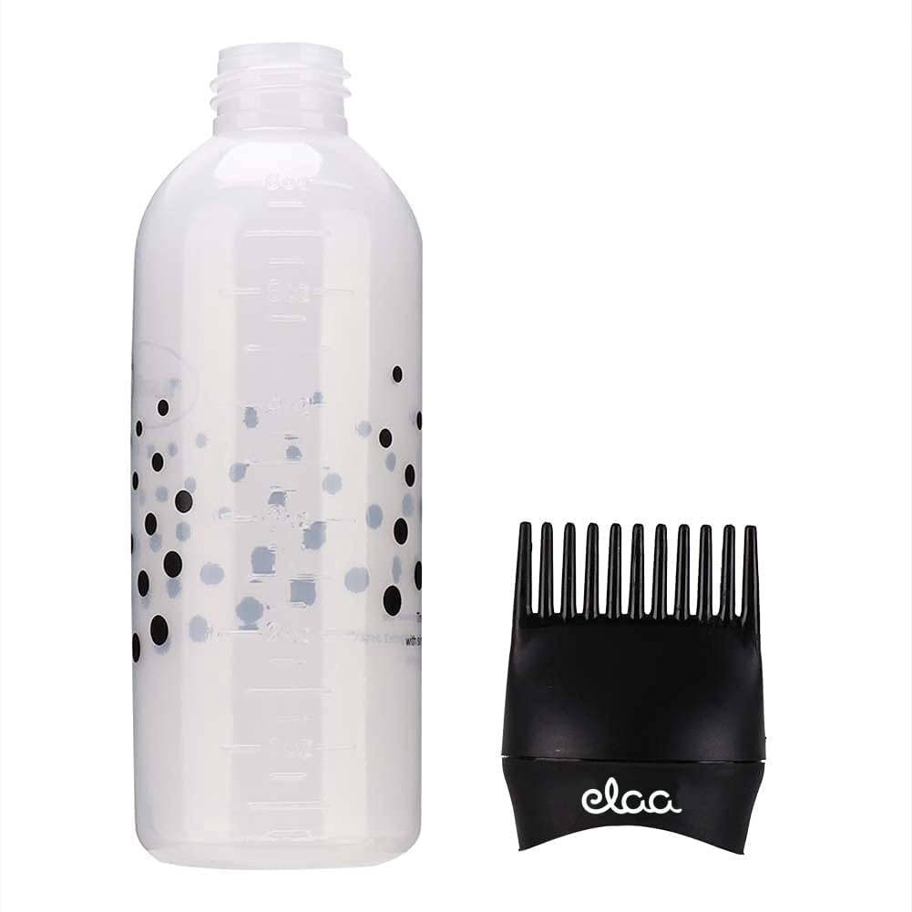 Leak-Proof Refillable Empty Hair Oil Bottle with Comb - 120ml (4oz) Travel Size for Hair Care & Styling | Portable Essential Oil Dispenser for Salon, Home & On-The-Go Use | 17cm Length | 1 Pack