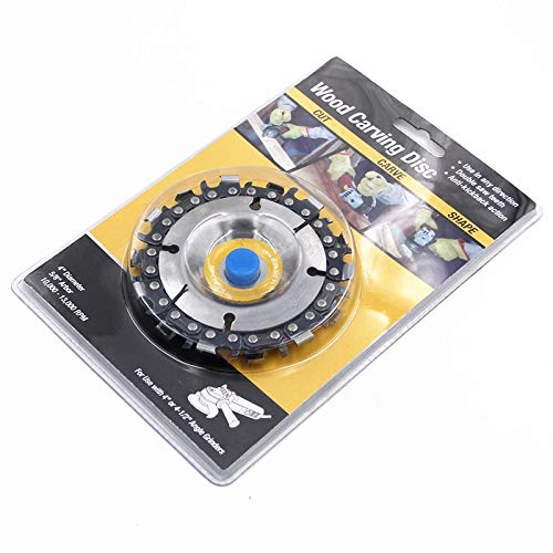 14-Tooth 4-Inch Angle Grinder Chain Plate for Woodworking - Wide Tooth Wood Cutting Disc, Serrated Slotted Piece for DIY Projects & Carpentry - Perfect for Chainsaw Milling, Log Cutting & Woodcrafting