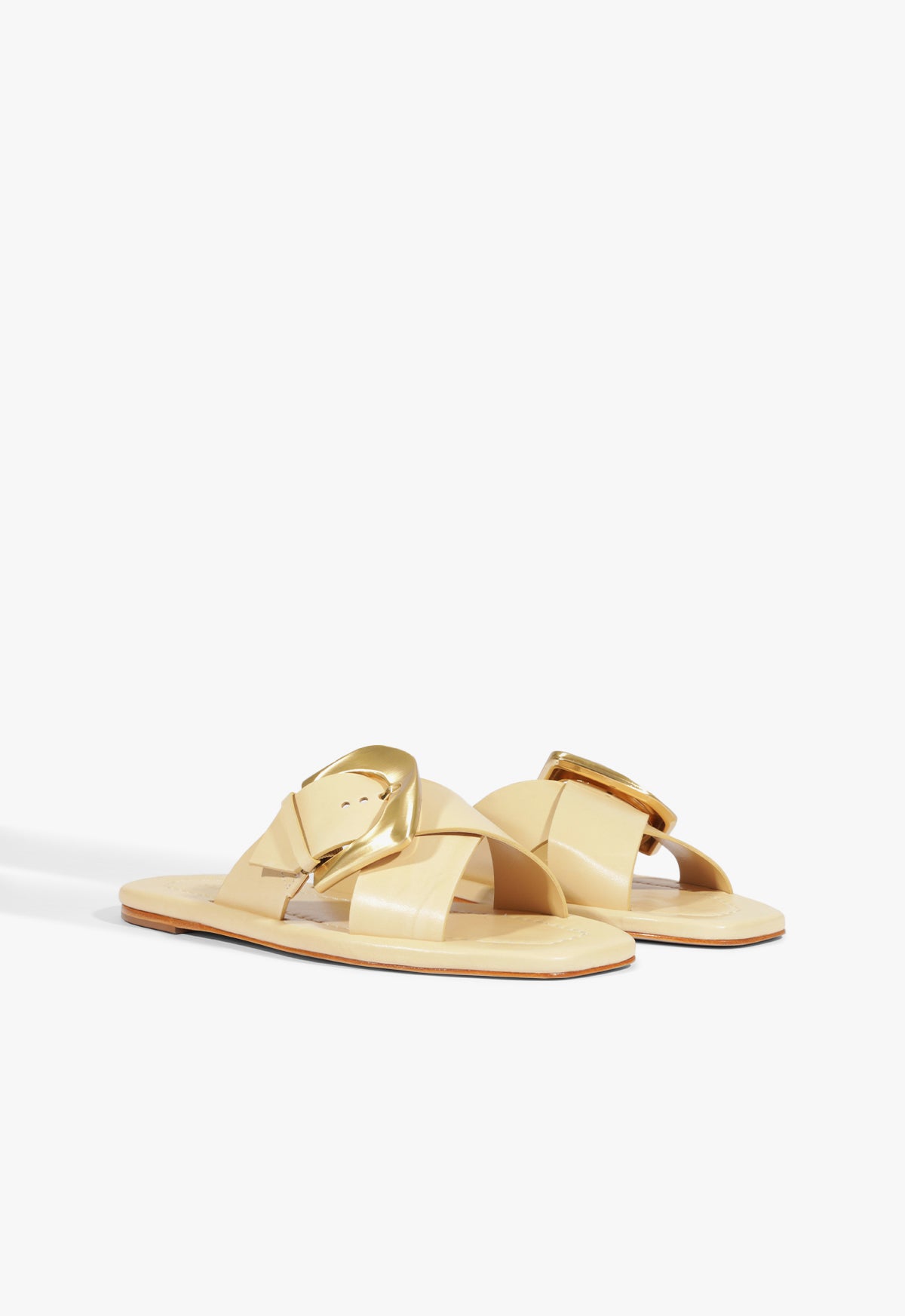 Lois Beige Leather Flat Sandals for Women - Comfortable Casual Summer Shoes for Walking, Travel & Beach Outfits