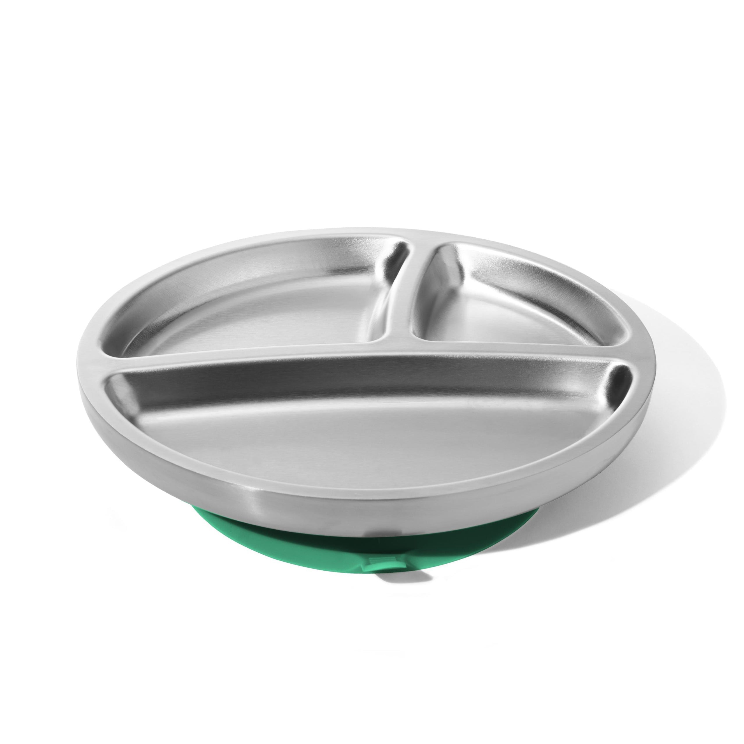 Avanchy Stainless Steel Baby Suction Plate - Eco-Friendly Non-Slip Toddler Feeding Dish for Mess-Free Mealtime | Perfect for High Chairs, Travel & Daycare Use