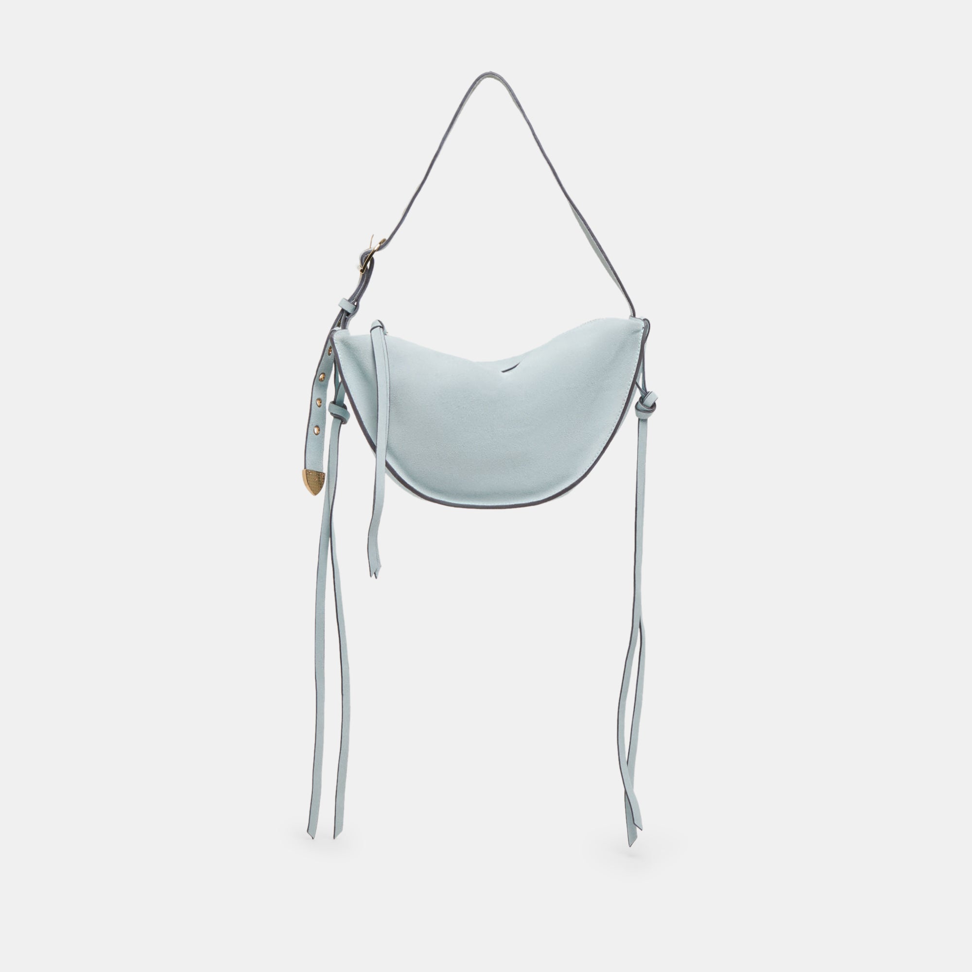 VERONA Shoulder Bag for Women - Blue Suede Leather Crossbody Purse - Stylish & Durable Handbag for Work, Travel & Everyday Use