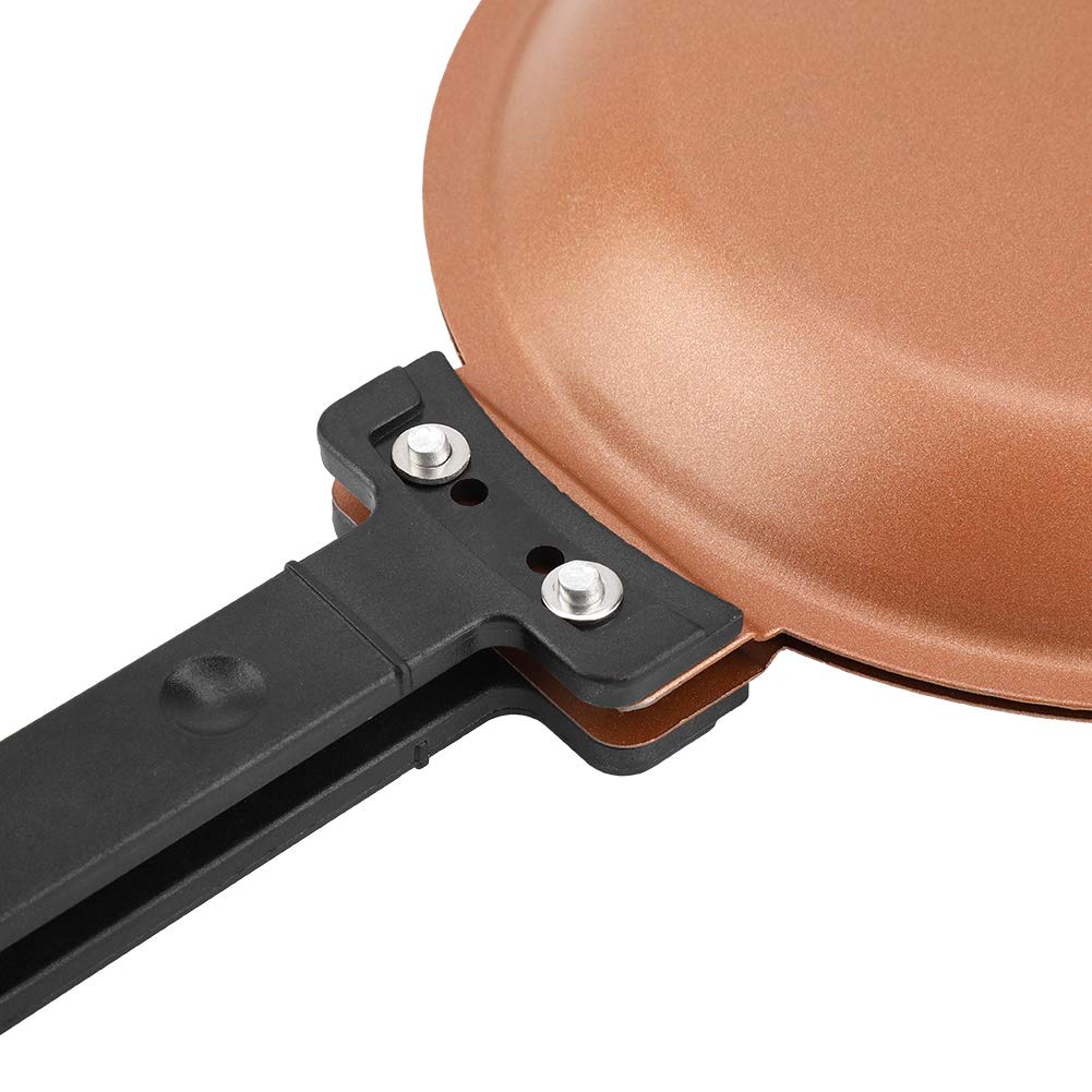Nonstick Double Frying Pan - Multi-Purpose Kitchen Cookware for Omelette, Pancake & Baking - Aluminum Alloy Ceramic Coating - Perfect for Home Cooking & Breakfast Prep