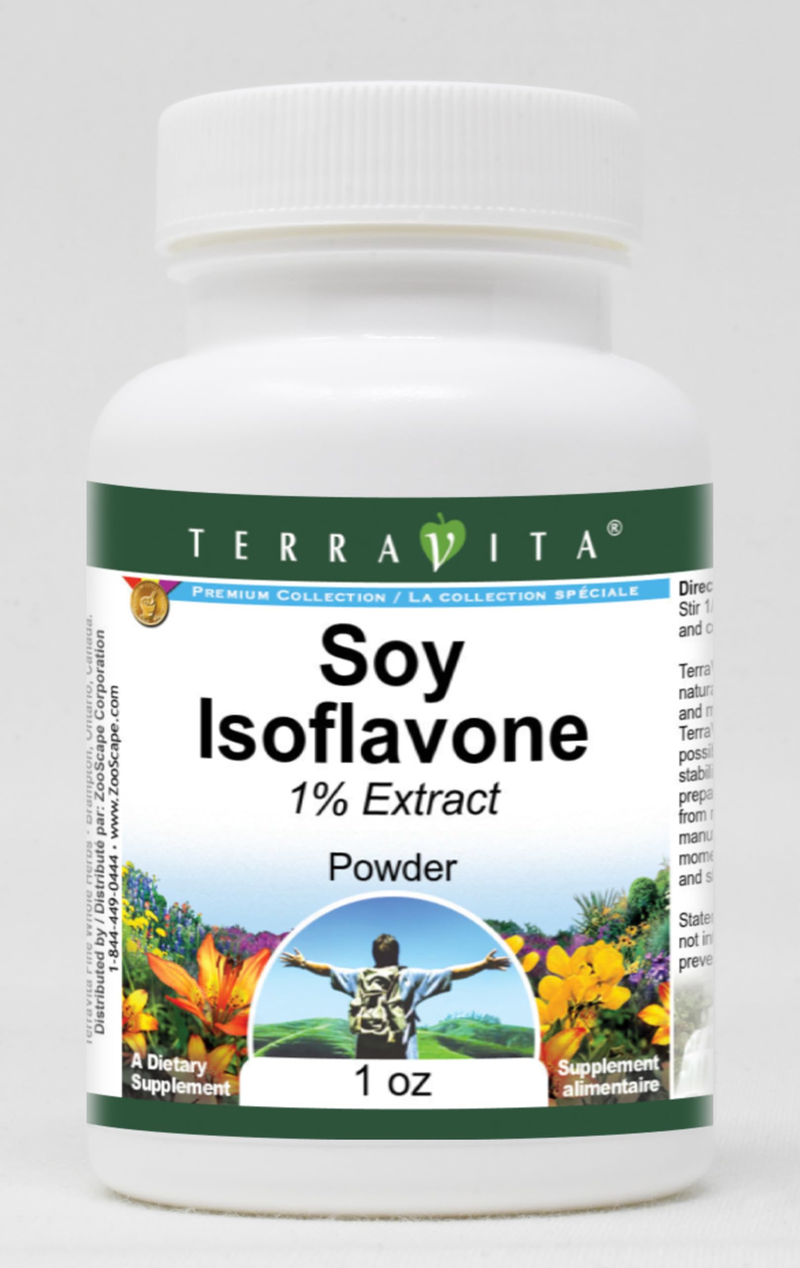 Terravita Soy Isoflavone 1% Powder - 1 oz (ZIN: 521411) | Natural Menopause Support & Bone Health Supplement | for Women's Wellness & Hormone Balance