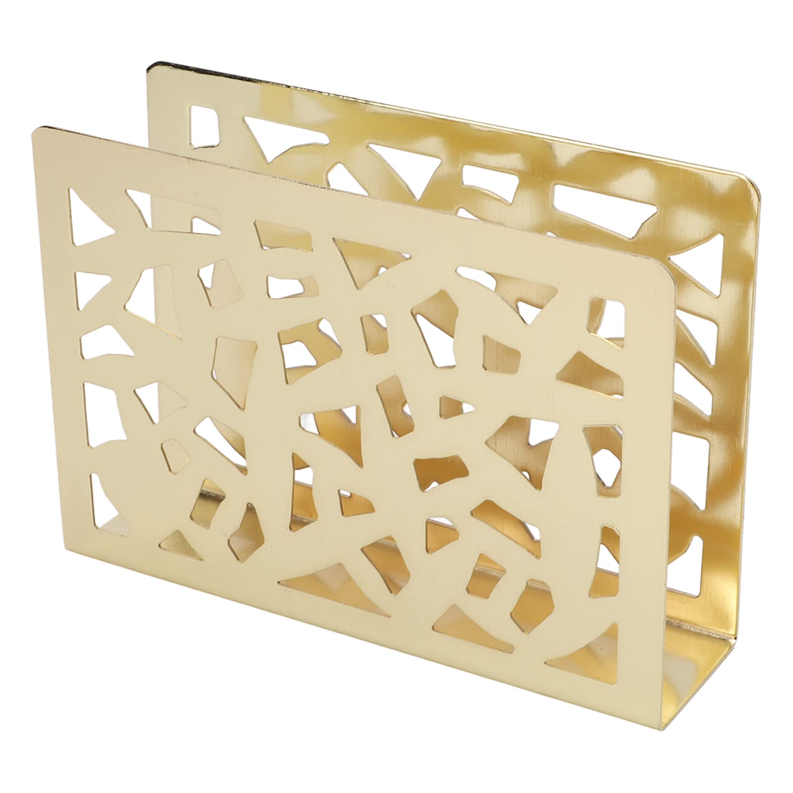 Stainless Steel Napkin Holder - 4.8 x 1.4 x 3.4 Inch Metal Frosted Vertical Tissue Box for Home, Office & Dining Table Decor (Gold) | Perfect for Kitchen, Restaurant & Party Table Setting