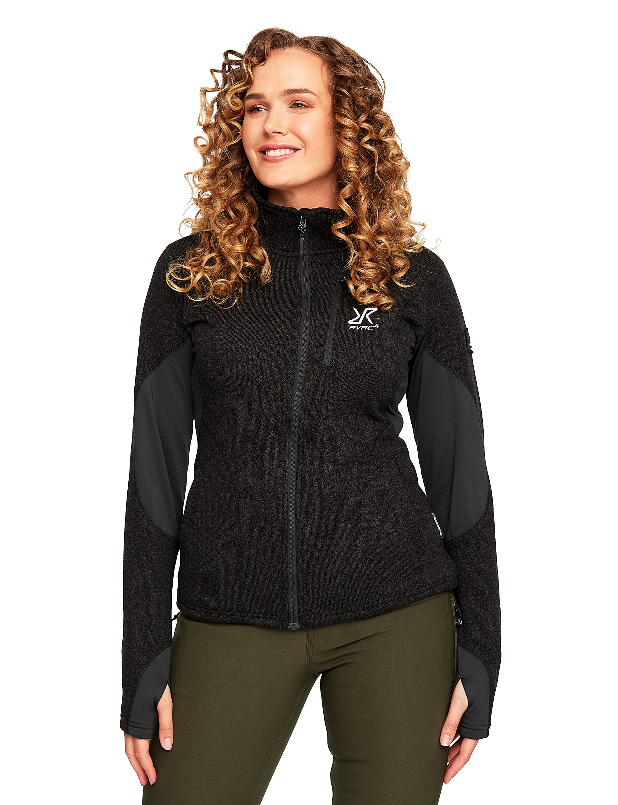 RevolutionRace Women's Fusion Fleece Jacket - Lightweight Warm Fleece Coat for Hiking, Camping & Outdoor Adventures | Water-Resistant Winter Layering for Active Women