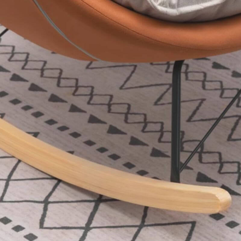 Comfortable Indoor Light Wood Rubberwood Spindle Rocking Chair - Scratch Resistant with Removable Cushions - Perfect for Nursery, Living Room & Relaxation