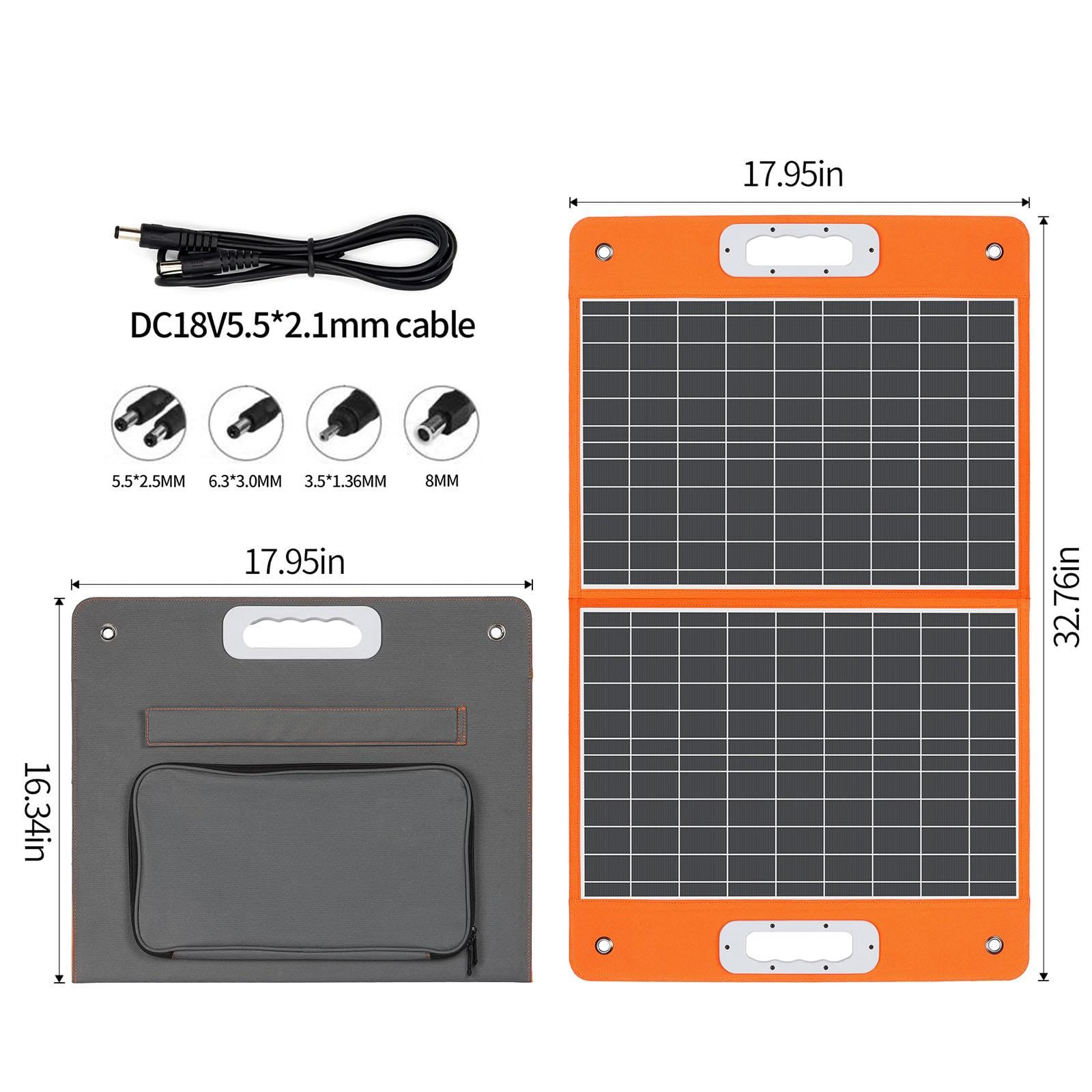 60W Solar Panel Kit - High Efficiency Portable Solar Generator for RV, Camping, Backpacking & Outdoor Power - Perfect for Off-Grid Living, Emergency Backup & Yard Use