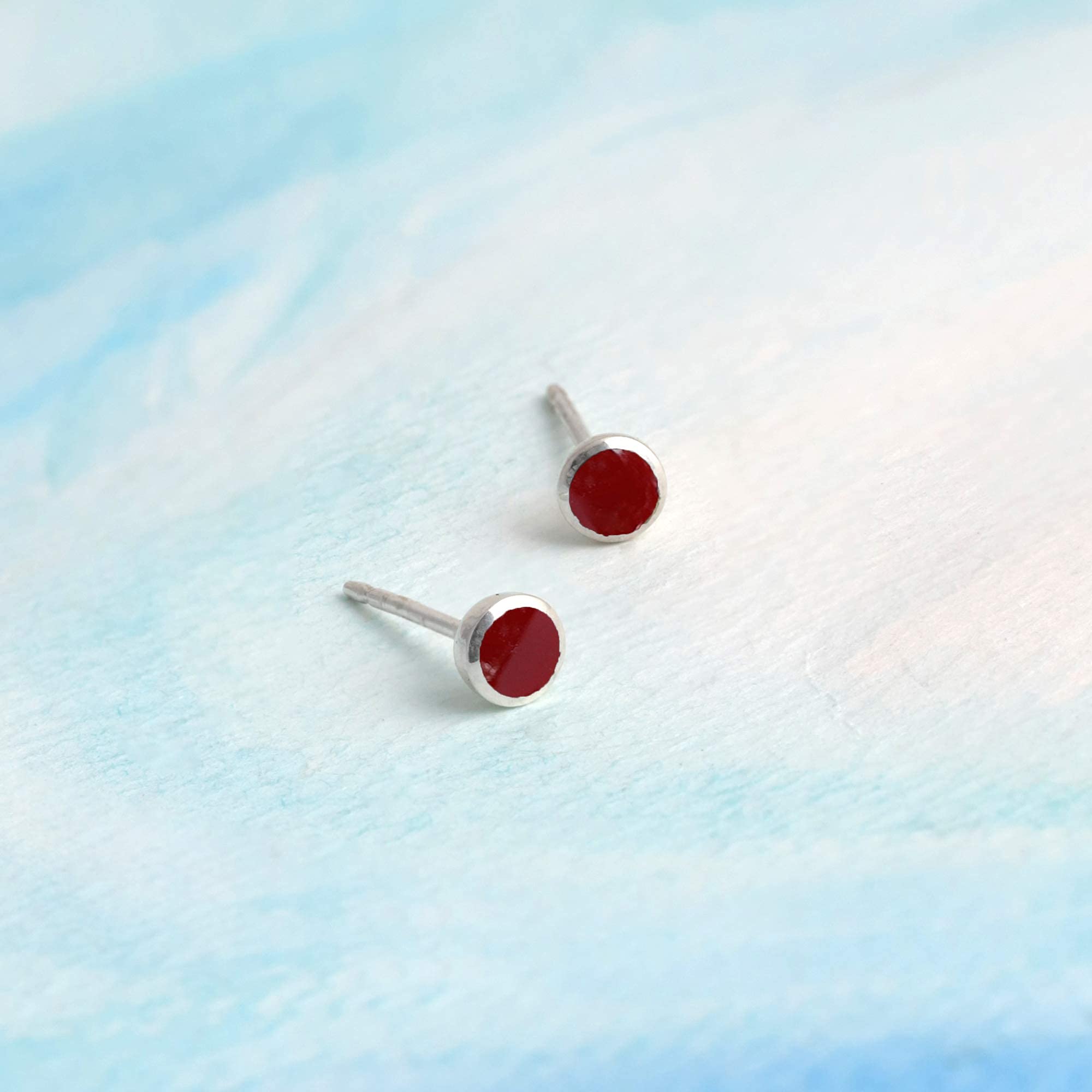 Boma Jewelry Sterling Silver Mini Circle Stud Earrings for Women - Hypoallergenic Tiny Hoop Earrings for Everyday Wear, Gift Giving & Special Occasions