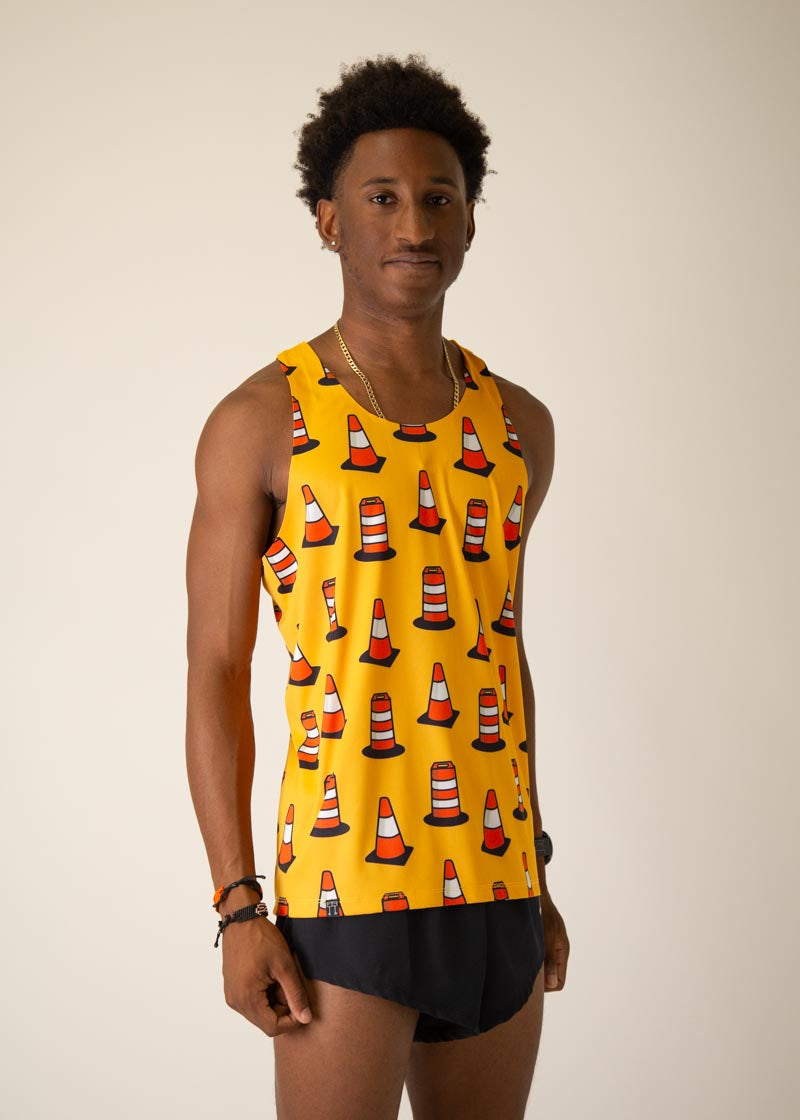 High-Performance Men's Running Singlet - Lightweight & Breathable for Marathon & Workout - Ideal for Runners & Athletes