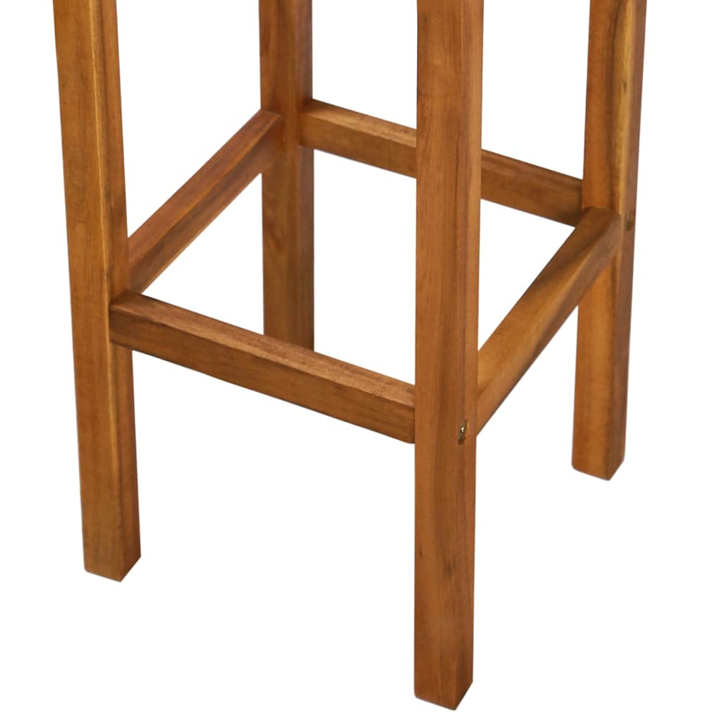 Modern Industrial Bar Stools Set of 2 - Solid Acacia Wood Counter Height Stools for Kitchen Island, Breakfast Bar & Pub - Fast Shipping & Durable Design