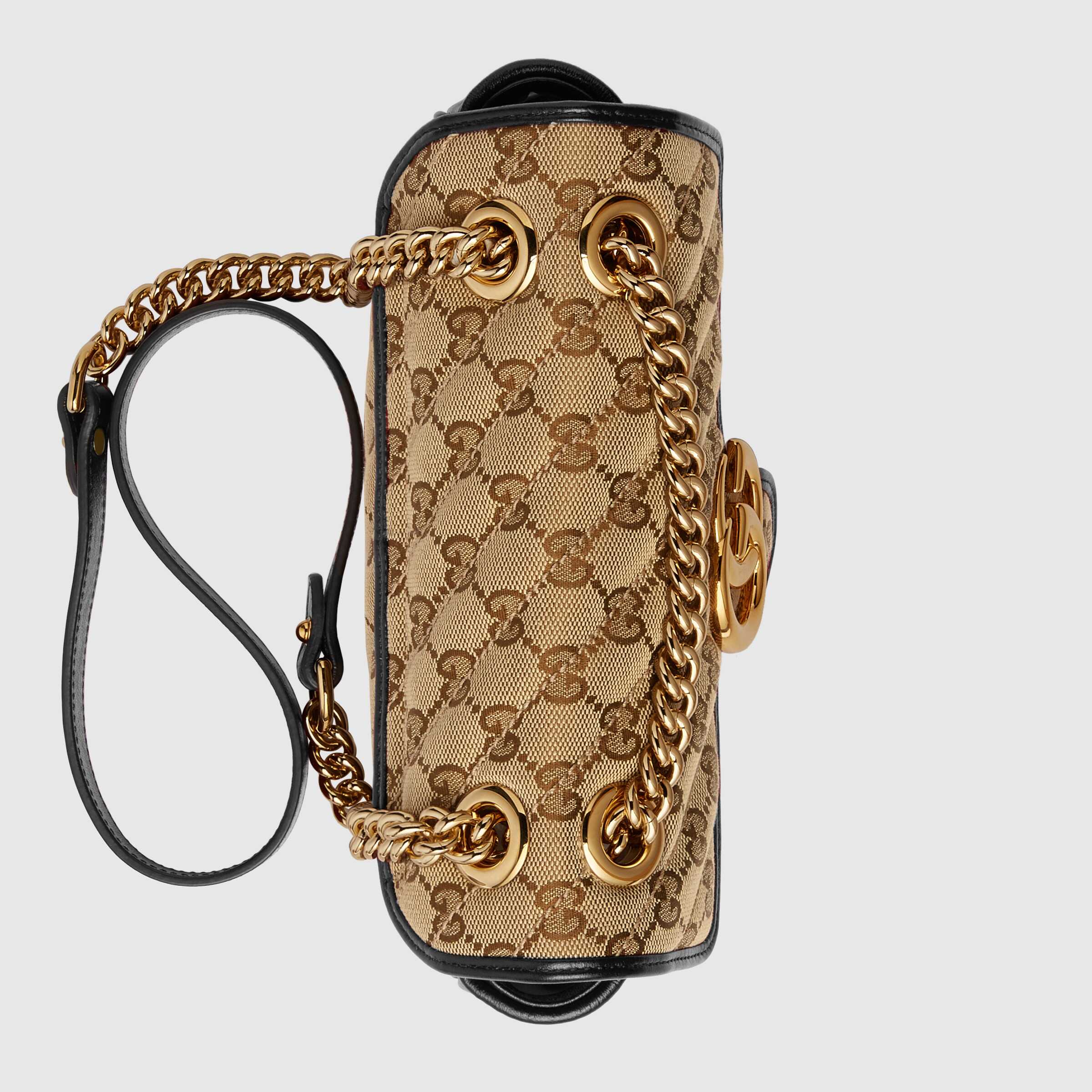 Original Gucci GG Marmont Mini Bag in GG Canvas - Luxury Crossbody Purse for Women, Perfect for Date Night & Evening Events