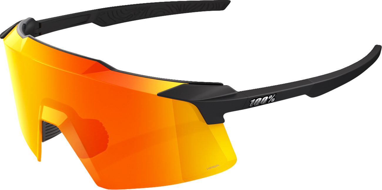 Aerocraft 100% UV Protection Polarized Sunglasses - Soft Tact Black Frame & HiPER Red Lenses (Model 60032 00010) for Driving, Running & Outdoor Sports