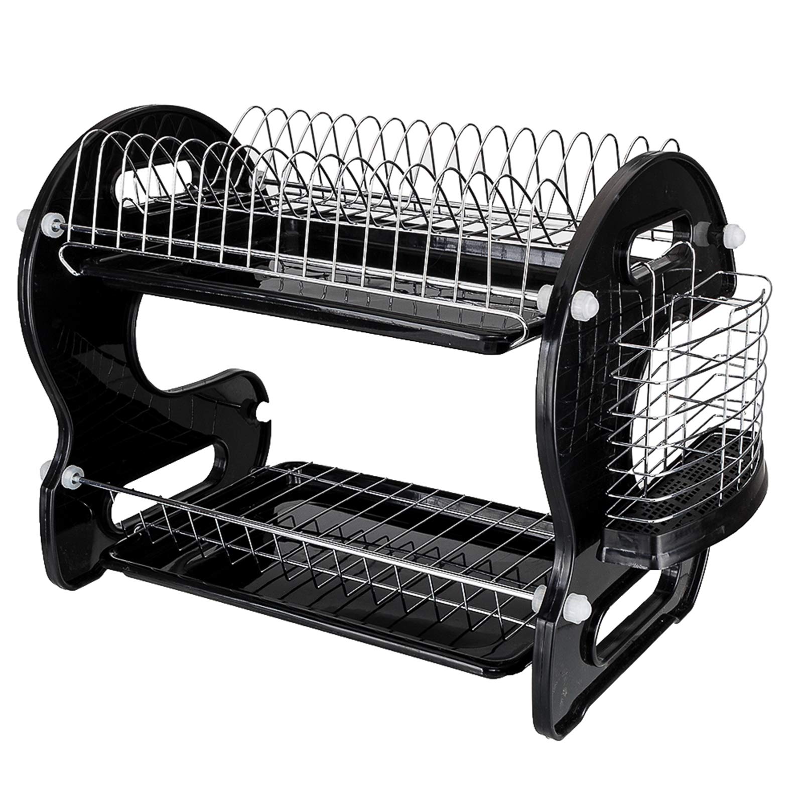 Premium Stainless Steel Dish Drying Rack - 2-Tier Space Saving Design, BPA Free Kitchen Organizer for Bowls, Plates, Utensils & Chopsticks | Perfect for Small Kitchens, RVs & Apartments