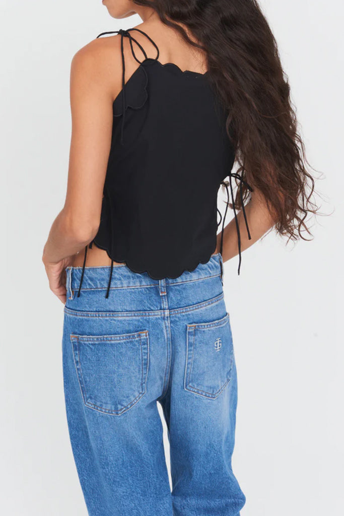 Kirsten Tie Top - Women's Black Sleeveless Blouse for Casual & Office Wear | Fashionable Summer Tops