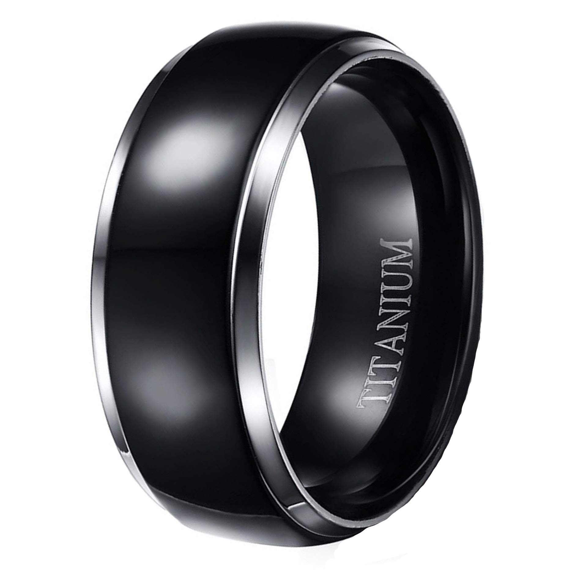 Titanium & Sterling Silver Wedding Rings Set for Him and Her - Elegant Matching Couple Bands for Engagement, Anniversary, and Vow Renewal Ceremonies