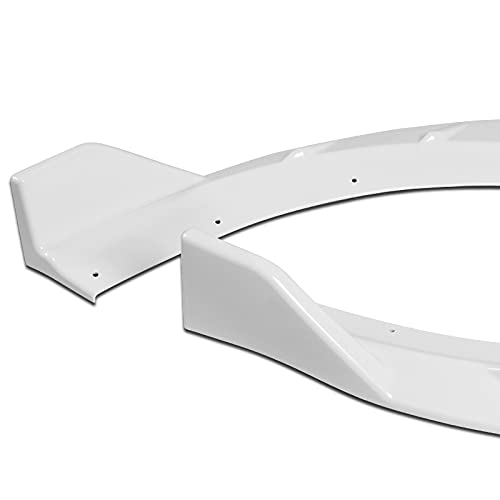 3PCS Front Bumper Lip Kit for 2015-2021 Dodge Charger | RA-Style Splitter Trim Protection Spoiler | Air Dam Chin Diffuser (Painted White) | Enhances Aerodynamics & Street Racing Style