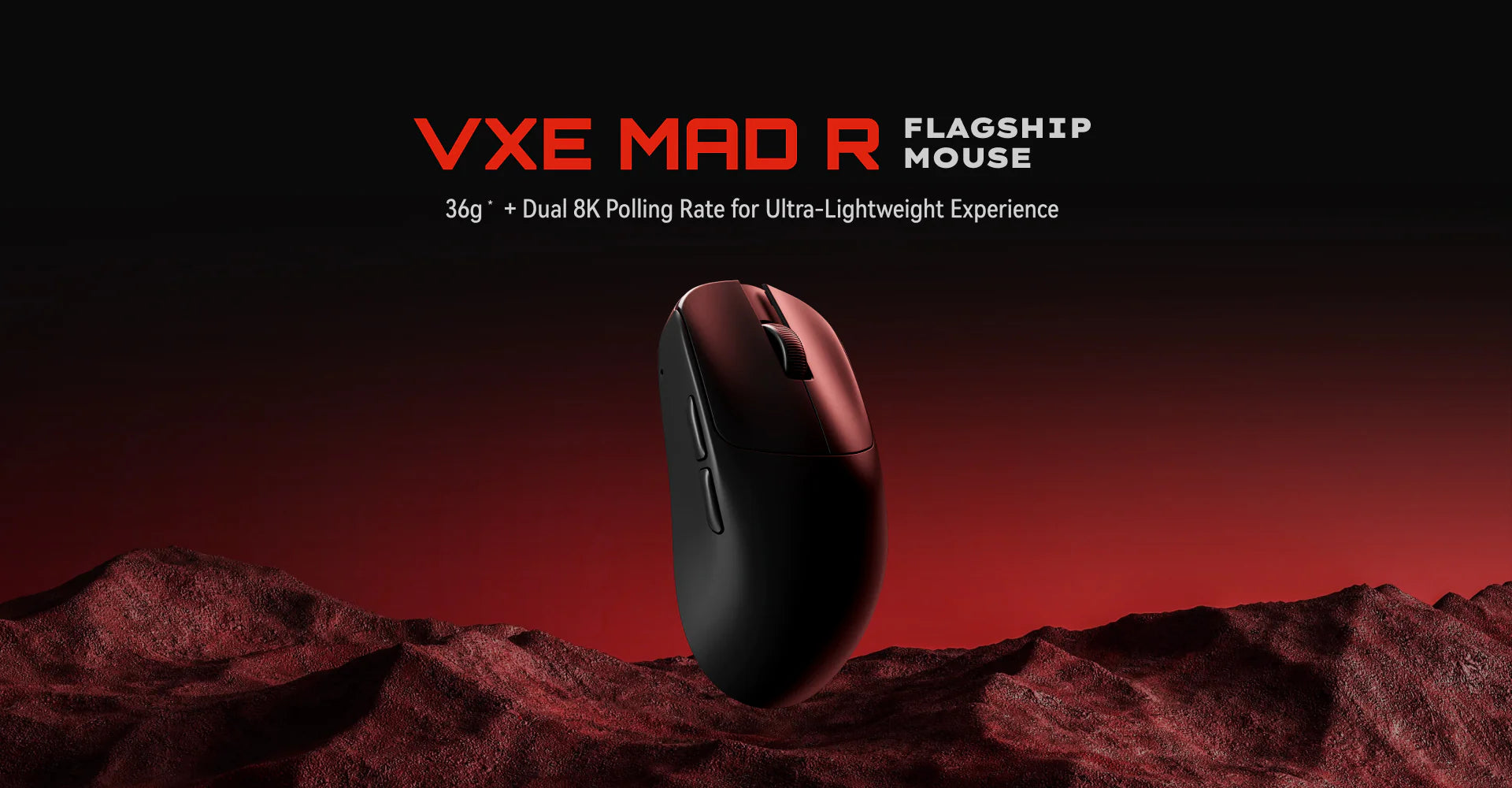 VXE MAD R Major 8K Wireless Gaming Mouse with 8K Dongle - Ultra-Lightweight Ergonomic Design for PC, Mac, Laptop - Perfect for FPS, MOBA, eSports & Office Work