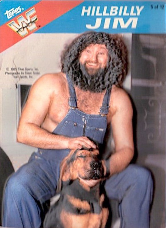 1985 Topps WWF 3D Pro Wrestling Stars #5 Hillbilly Jim Vintage Wrestling Card - Perfect for Collectors, Fans & Sports Memorabilia Displays