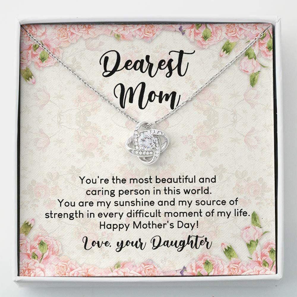 Customized Love Knot Necklace for Mom - Gift Box Included | Anniversary & Special Occasions