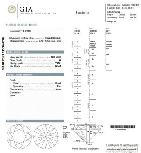 GIA Certified 1.30 Carat Round Cut Diamond Engagement Ring - G Color VVS1 Clarity Platinum Setting, Classic & Wreath Design - Perfect for Proposals, Anniversaries & Special Occasions