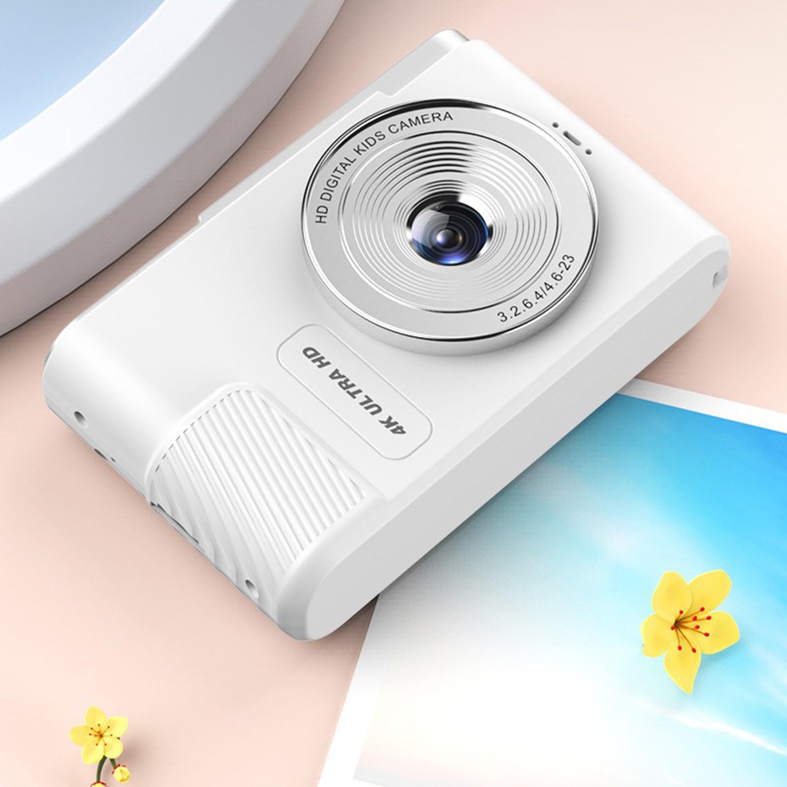 4K Digital Camera with Dual Front & Rear Lenses - HD Video Recording, Optical Zoom, Large Battery & Lightweight Design for Travel Vlogging, YouTube Content Creation & Outdoor Photography