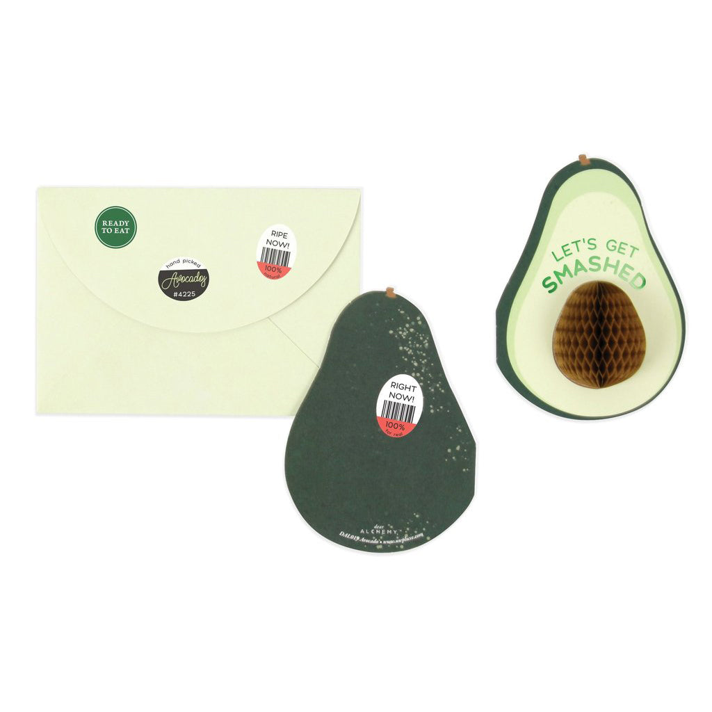 Avocado Pop Up Everyday Greeting Card - Funny 3D Surprise Card for Birthdays, Anniversaries & Special Occasions - Perfect Gift for Avocado Lovers