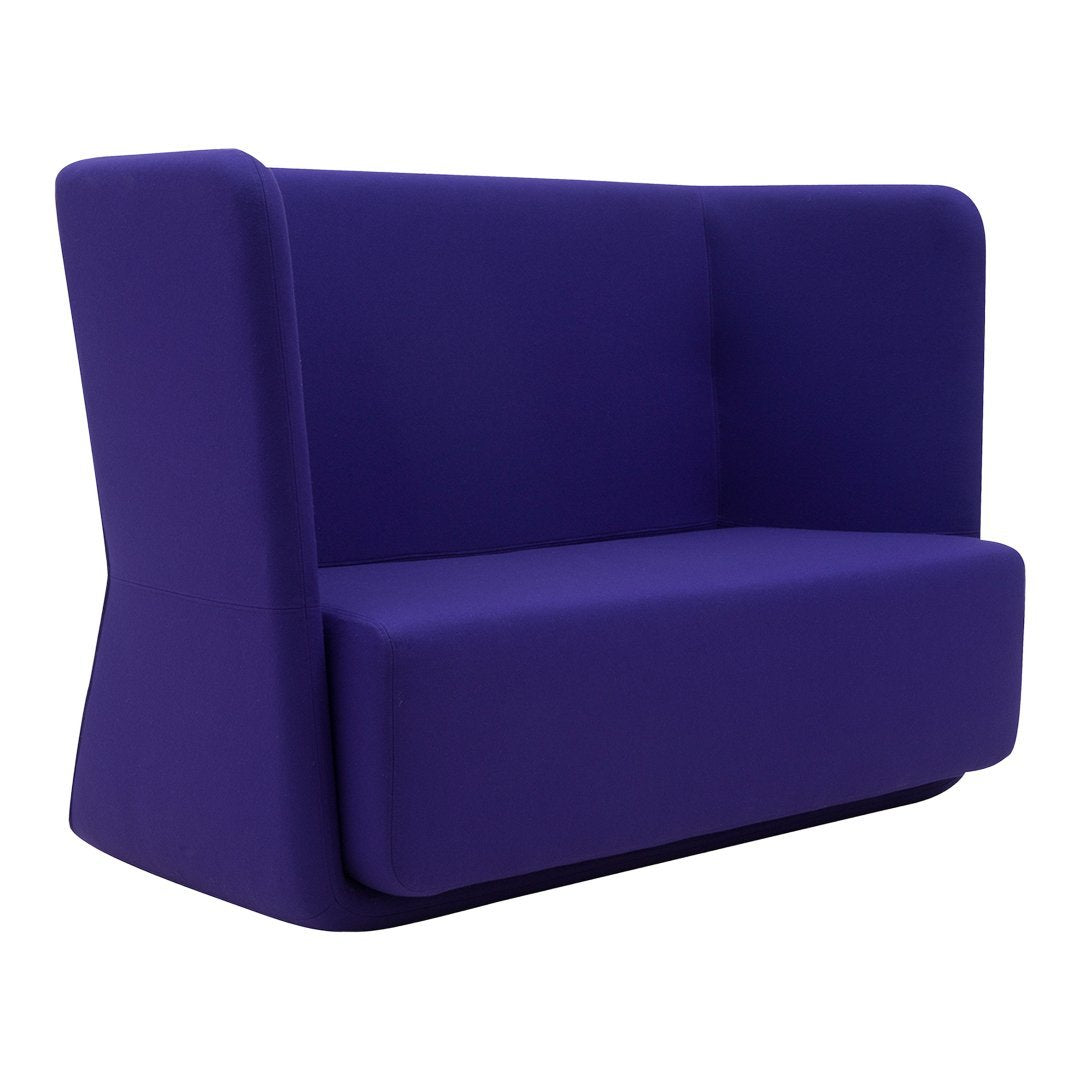 Demacker Basket Sofa - Low Profile Modern Woven Rattan Sofa with Soft Cushions for Living Room, Patio, or Outdoor Lounge