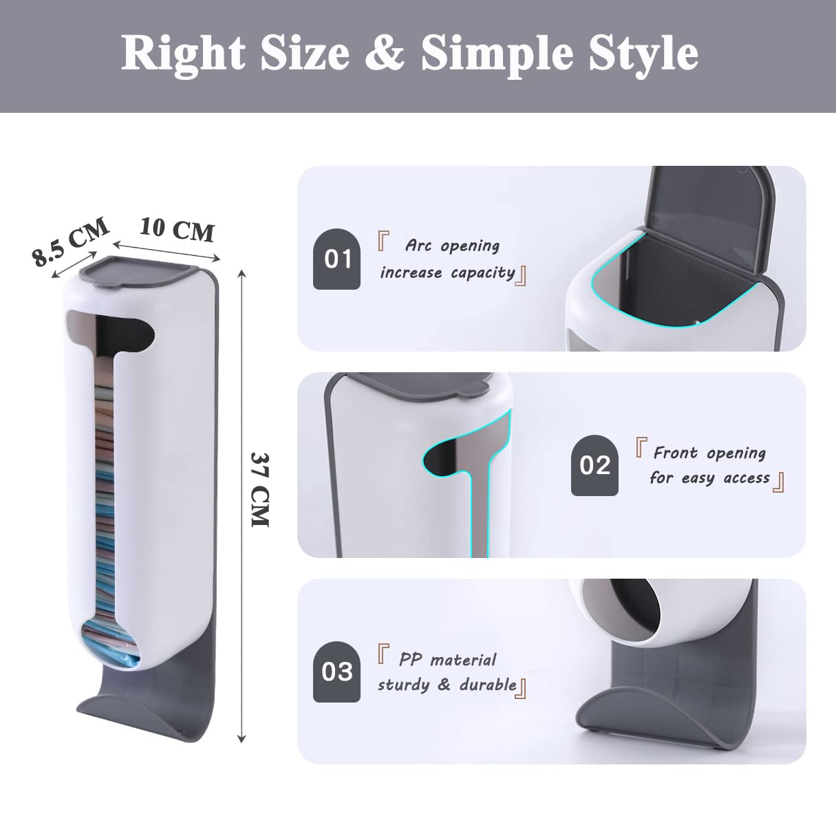 Wall Mount Kitchen Grocery Bag Holder - Plastic Bags Organizer & Dispenser for Storage - Space Saving Solution for Cabinets & Pantries - Perfect for Recycling Old Grocery Bags
