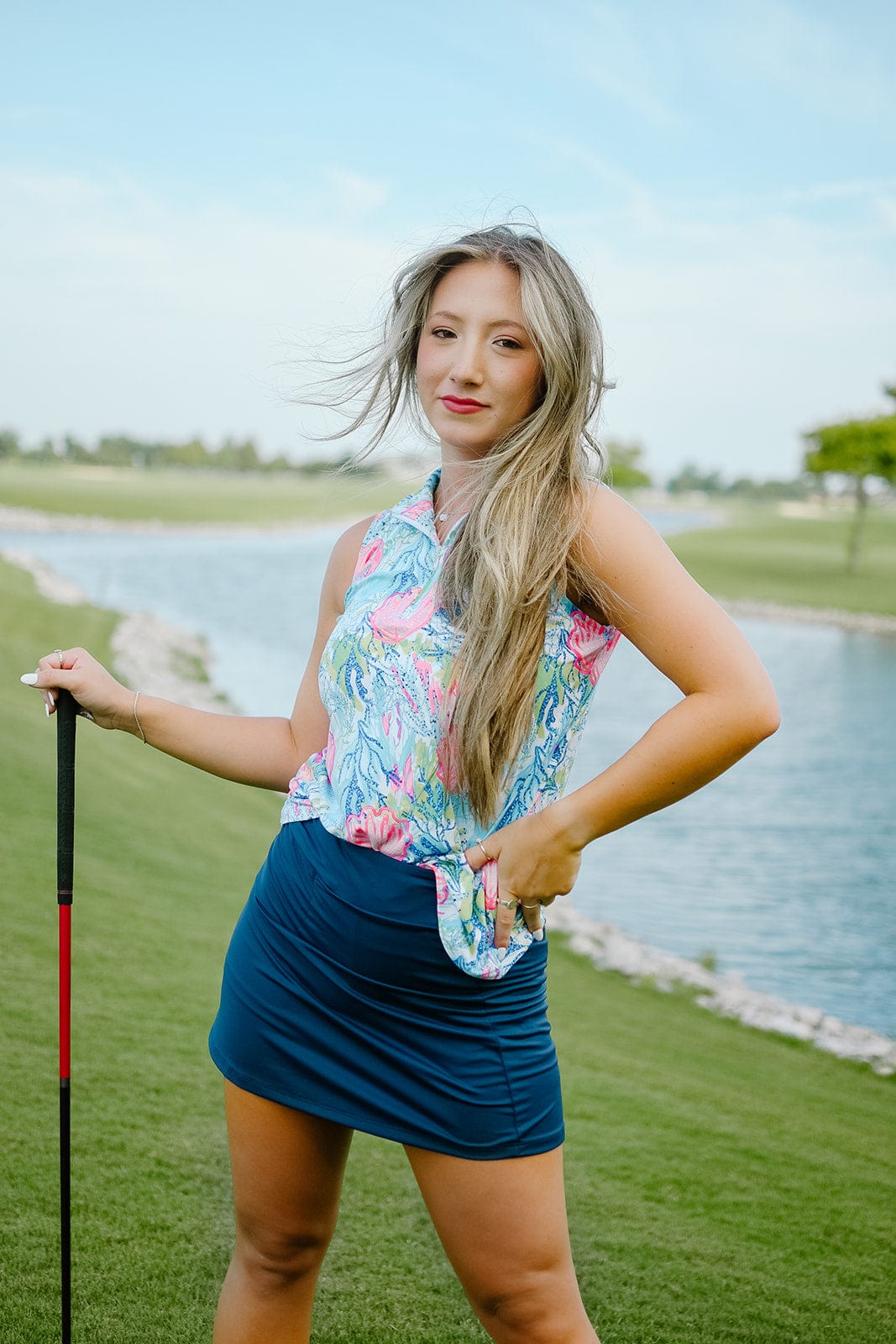 Lulu B Navy Blue Skirt Shorts for Women - Comfortable Athletic Skort for Running, Tennis & Golf - Casual & Sporty Outfit for Active Lifestyle