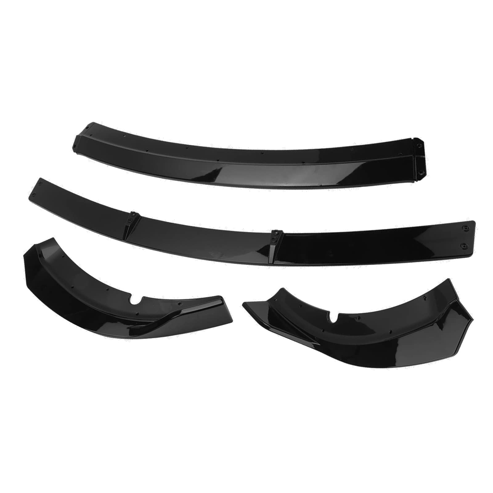 4 Pcs Matte Black Front Bumper Lip for 2015-2022 Dodge Charger SRT - Aggressive Style Upgrade - Easy Installation - Perfect for Car Shows & Street Racing