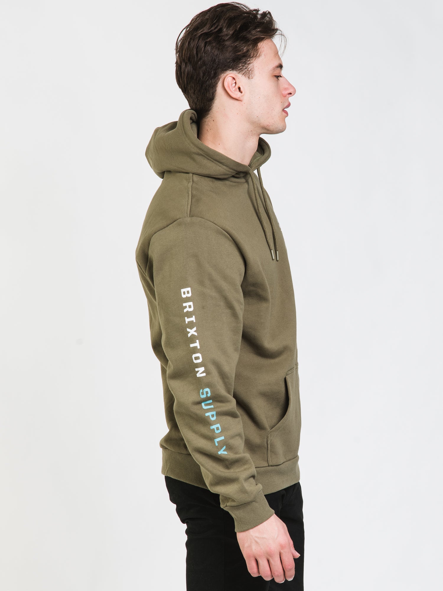 BRIXTON CREST PULLOVER HOODIE - Men's Casual Zip Up Sweatshirt | Winter Warm Fleece Lined Jacket for Outdoor Activities & Streetwear Fashion