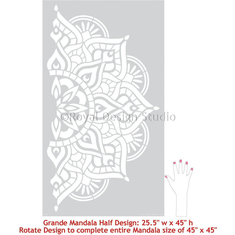 Prajna Mandala Stencil - Sacred Buddhist Art Drawing Tool for Meditation & Home Decoration | Perfect for Yoga Studios, Spiritual Spaces & DIY Craft Projects