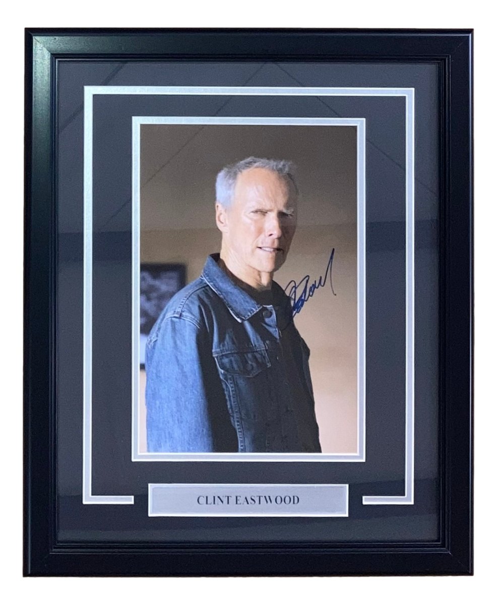 Clint Eastwood Autographed Signed Framed 11x14 Photo - Authentic Collectible Memorabilia for Movie Fans & Western Decor - Perfect for Home Theater, Man Cave, or Office Display