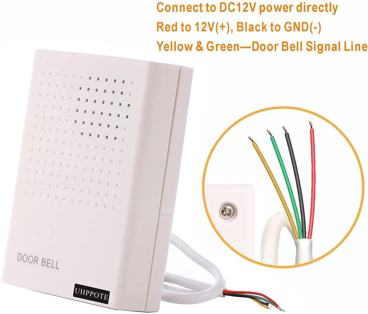 12VDC Wired Doorbell Chime - UHPPOTE Access Control System for Home Security