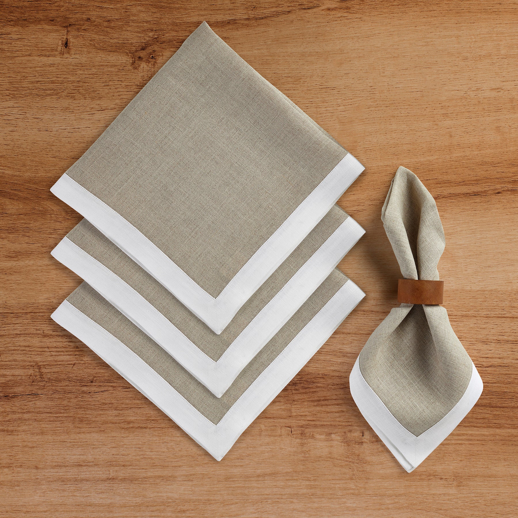 Premium Classic Cotton Napkins - Set of 4 for Elegant Dining, Dinner Parties & Home Decor - Soft & Absorbent Table Linens