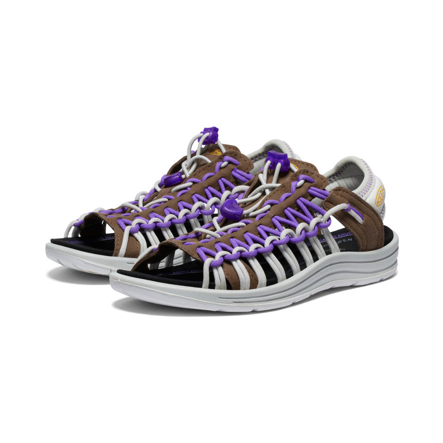 UNEEK II Women's Open-Toe Sandals - Dark Earth/Tillandsia Purple | Lightweight & Comfortable for Outdoor Adventures, Beach, and Casual Wear